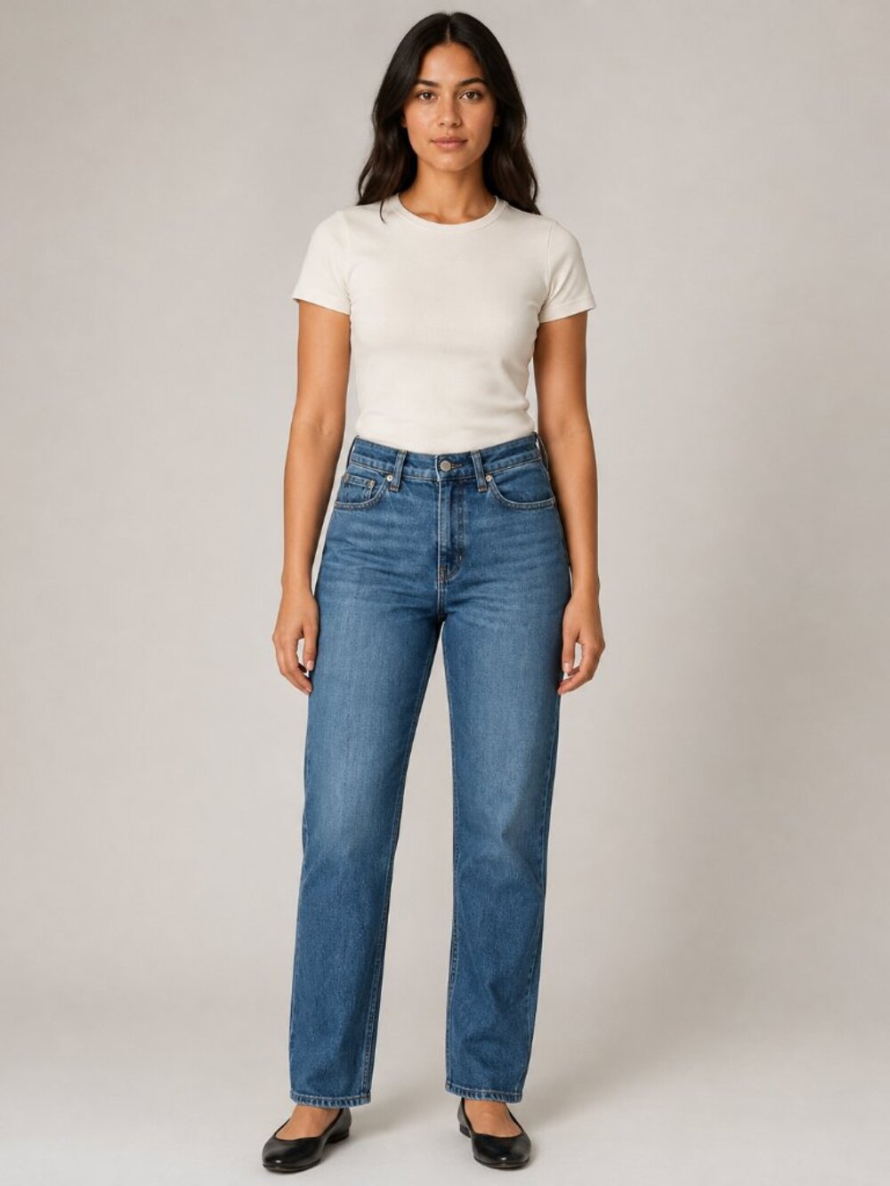 Banana Republic High-Rise Straight Jeans Size 26 Medium Wash